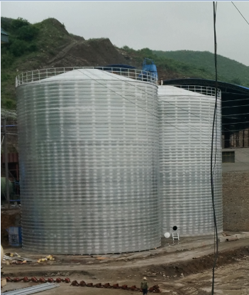 香格里拉粮食钢板仓的安装全过程不用热焊接